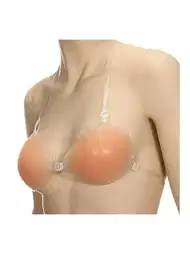 Siyah Dantel Detaylı Yapışkanlı Sütyen Yeni İnci 8901