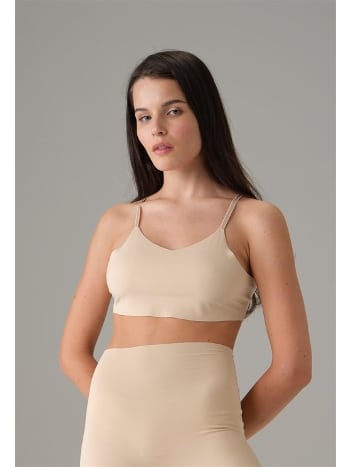 Dantel Detaylı Dikişsiz V Yaka Kadın Sütyen Doreanse 5563