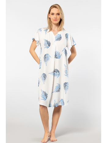 Nefes Alabilen Viskon Önden Düğmeli Kadın Elbise Türen 3399