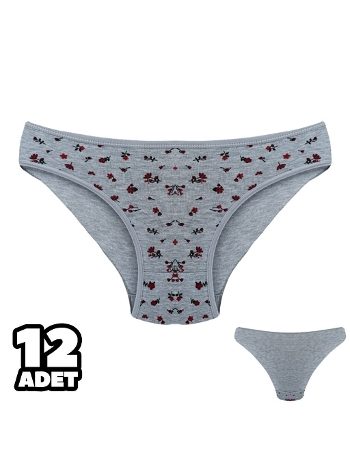 Yüksek Pamuk Oranlı Desenli Bikini Slip Külot Dondeza 101-137