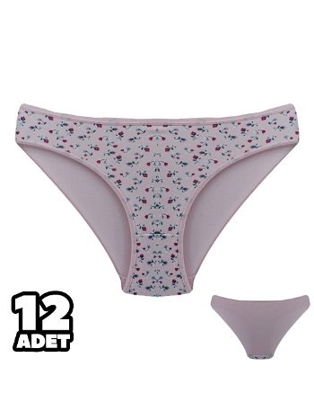 Yüksek Pamuk Oranı ve Düz Lastik Slip Külot Dondeza 101143