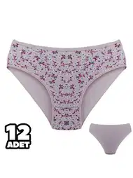 Pudra Desenli Yüksek Bel Slip Külot Dondeza 201