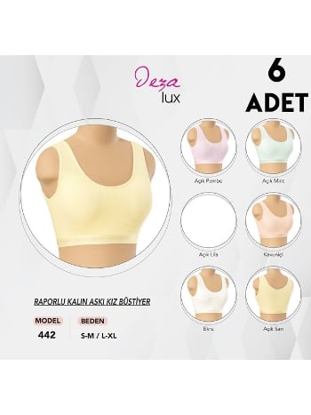 Kalın Askılı Yumuşak Kız Çocuk Büstiyer Dondeza 442