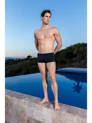 Logo Baskılı Mini Şort Mayo Somon Doreanse 3845