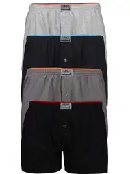 Düğmeli Havlu Bel Boxer 4'lü Paket Pamuk Süprem Arma 1140