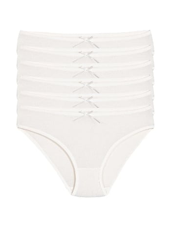 Yüksek Bel Bambu Külot 6'lı Paket Yıldız 3912