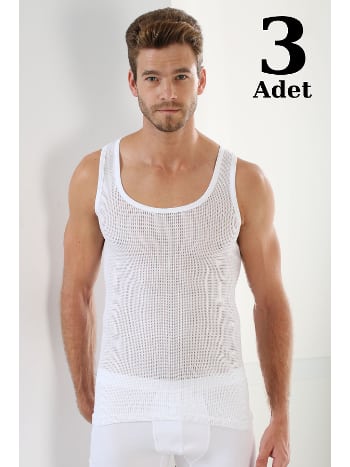 Pamuklu Kısa Kol Beyaz Atlet Arma Yıldız 1121