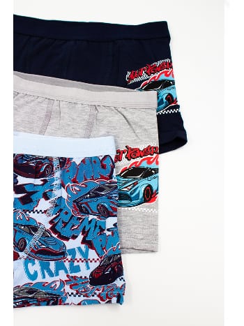 Yüksek Pamuklu Baskılı Erkek Çocuk Boxer Öts 7704