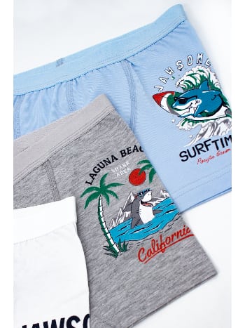 Pamuklu Elastan Erkek Çocuk Boxer  Öts 7392