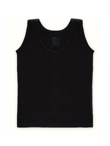 Pamuk Penye Rahat Kesim Erkek Çocuk Atlet Siyah Arma Yıldız 5502