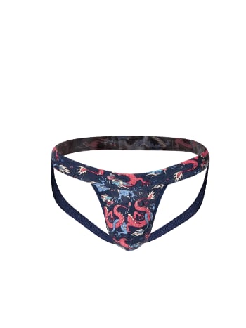 Renkli Ejderha Desenli Jockstrap String Doreanse 1026