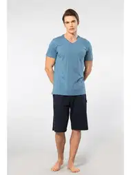 Modal Pamuklu Kısa Kollu Pijama Takımı Cacharel 2193