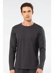 Pamuklu Modal Bisiklet Yaka Erkek T-shirt Cacharel 2242