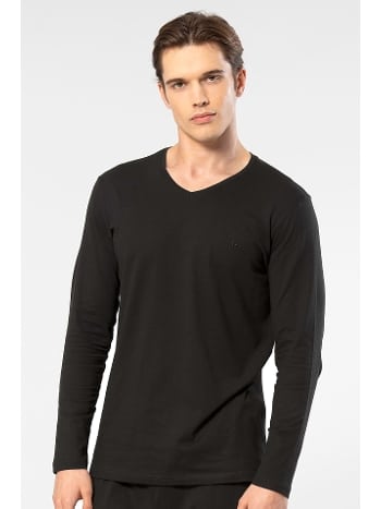 V Yaka Modal Pamuklu Erkek T-shirt Cacharel 2243