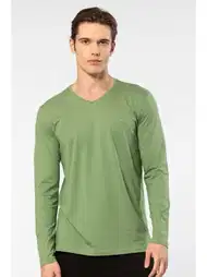 Modal Pamuklu V Yaka Erkek T-shirt Cacharel 2243