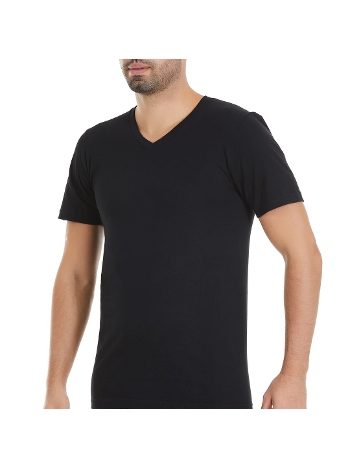 Pamuklu V-Yaka Kısa Kollu Atlet 6'lı Paket Yıldız 53