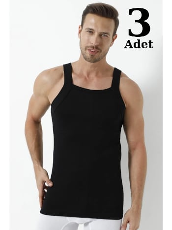 Pamuklu Geniş Biyeli Atlet 3'lü Paket Arma Yıldız 1135