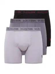 Pamuklu Esnek Bel Lastiği 3'lü Boxer Us. POLO Assn. 80517