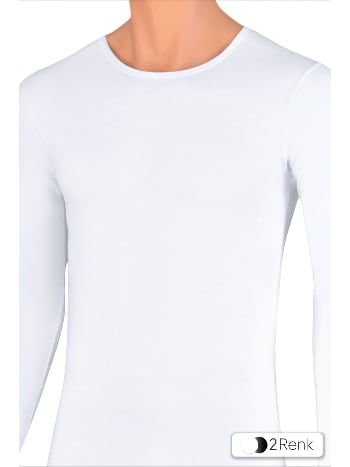 Likralı Pamuklu Uzun Kollu T-shirt Öts 1884