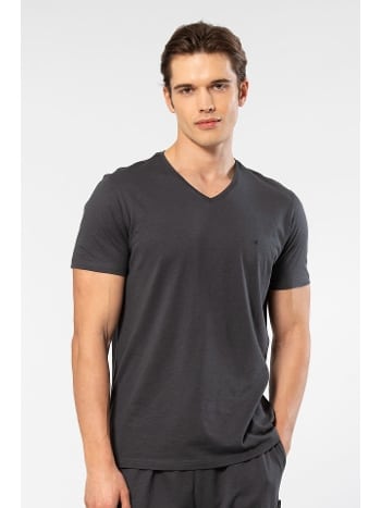 Modal Pamuk V Yaka Rahat Kesim Erkek T-shirt Cacharel 2170