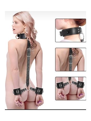 Fantezi Kelepçeli Deri Harness missisX 5237