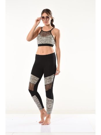 Fileli Yüksek Bel Tayt Takım Derya 532