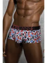 Geniş Bel Latikli İskambil Zar Desenli Mini Boxer Doreanse 1769