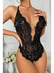 Göğüs Dekolteli Şeffaf Dantel Body Kadın For Dreams 8459