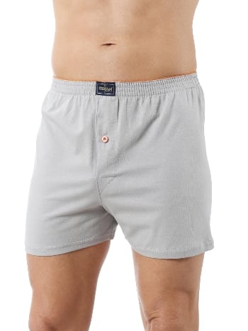 Pamuklu Düğmeli Gri Boxer Özkan 0041