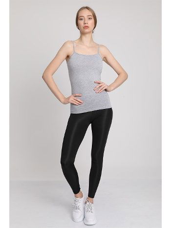 Yüksek Pamuklu Esnek Gri İp Askı Atlet Arma Yıldız 3356 - 2