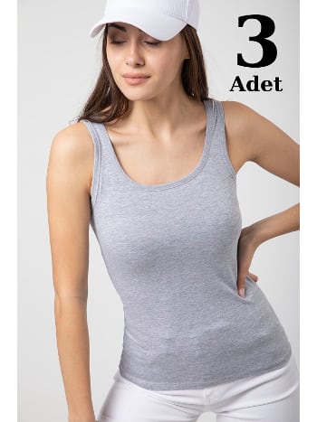 Pamuklu Geniş Askılı Kadın Atlet Arma Yıldız 3355