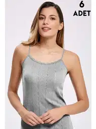 Pamuklu Nefes Alan Dantelli İp Askılı Atlet İlke 223