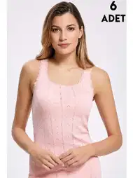 Dantelli Jakarlı Geniş Askılı Kadın Atlet İlke 224