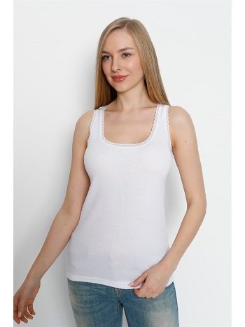 Kalın Askılı Dantelli Atlet Pamuk Ribana Arma Yıldız 3363