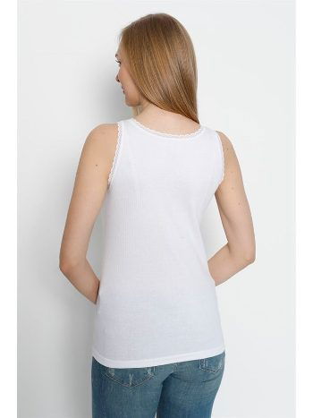 Kalın Askılı Dantelli Atlet Pamuk Ribana Arma Yıldız 3363 - 2