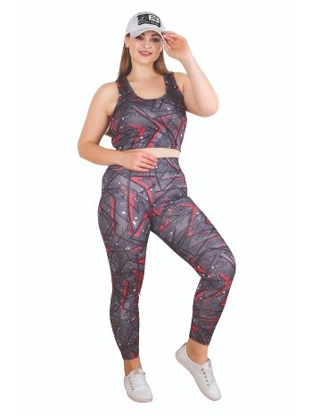 Dört Yönlü Esnek Tayt Büstiyer Spor Takım Lady 1508