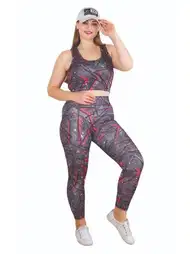Dört Yönlü Esnek Tayt Büstiyer Spor Takım Lady 1508