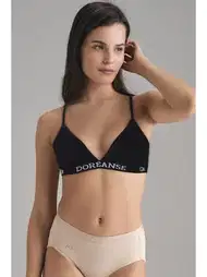 Dantel Detaylı Çapraz Askılı Üçgen Sütyen Doreanse 5552