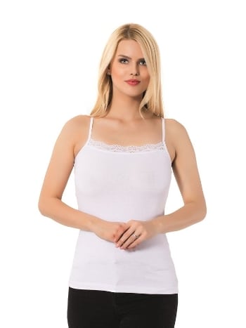 Dantel İşlemeli İp Askılı Kadın Atlet Donex 2011