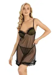 Kısa Tül Transparan Fırfırlı Body Ahu 4252