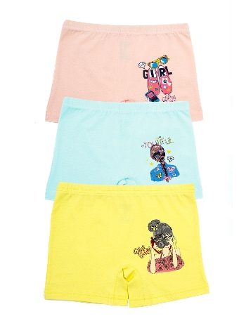 Pamuklu Lastikli Kız Çocuk Boxer Öts 8701