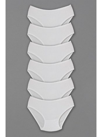 Pamuklu Esnek Bel Lastiği 6'lı Kız Çocuk Külot Arma Yıldız 5532