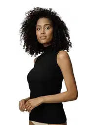 Kolsuz Siyah Boğazlı Body Poliamid Elastan Donex 3325