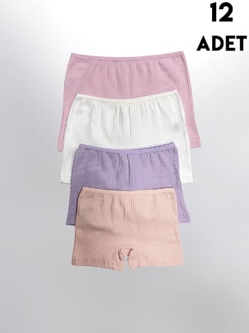 Pamuklu Geniş Askılı Ribana Boxer Kız Çocuk Kota 3418