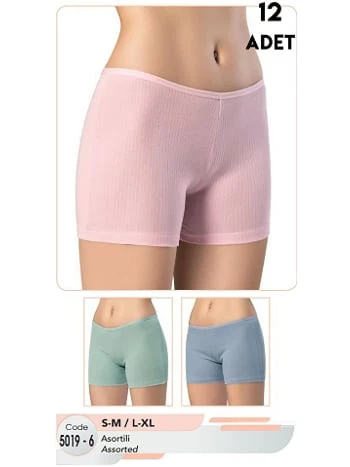 Yüksek Bel Destekleyici Kadın Ribana Şort Kota 5019 - 2