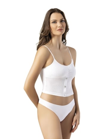 Pamuklu Nefes Alan İp Askılı Kadın Atlet Kota 6441