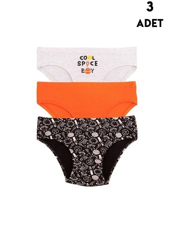 Erkek Çocuk Külot Renkli 3lü Paket Koza Biat KZ72000-143