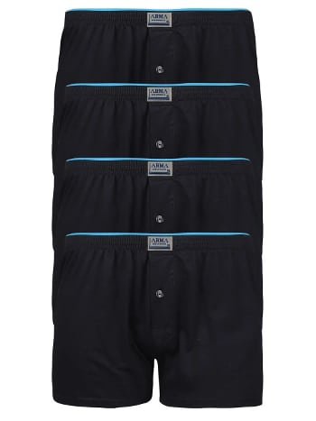 Lacivert Pamuk Süprem Düğmeli Boxer 4'lü Paket Arma Yıldız 1140