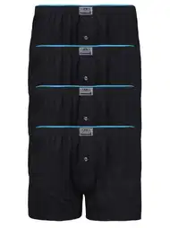 Lacivert Pamuk Süprem Düğmeli Boxer 4'lü Paket Arma Yıldız 1140