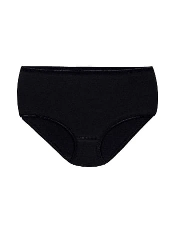 Likralı Yüksek Bel Kadın Siyah Bato Külot Yıldız 3746 - 2